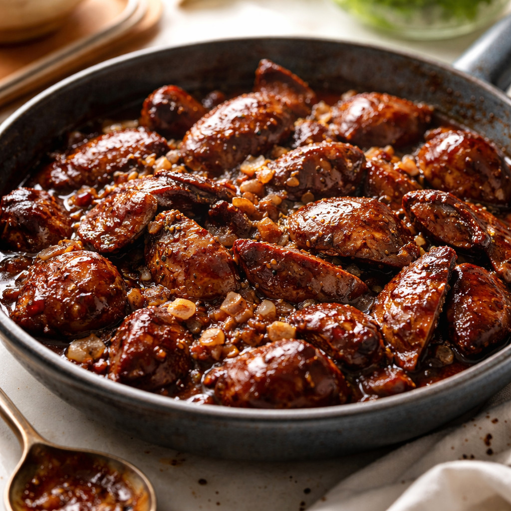 Chicken Liver with Pomegranate Molasses