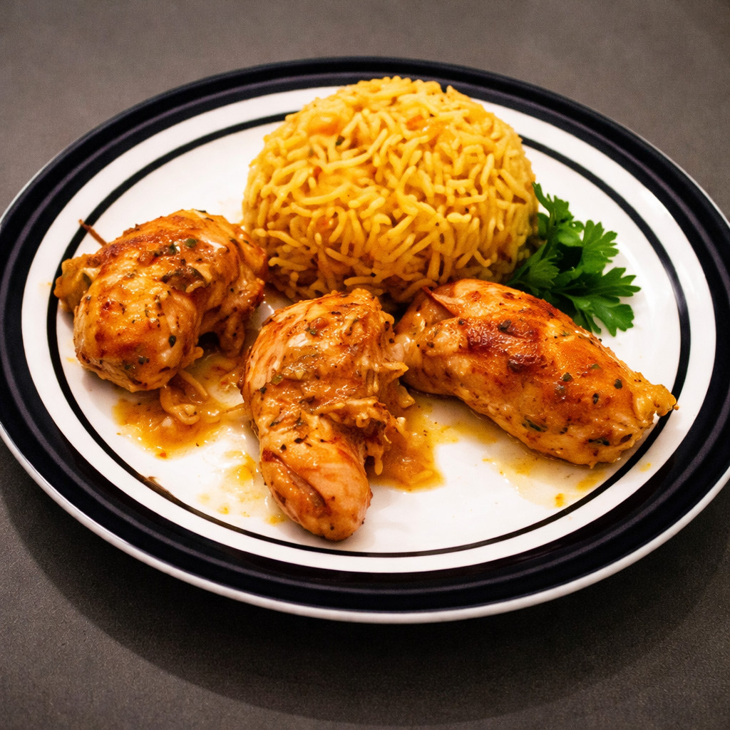 Tikka Masala de Poulet avec Riz Indien
