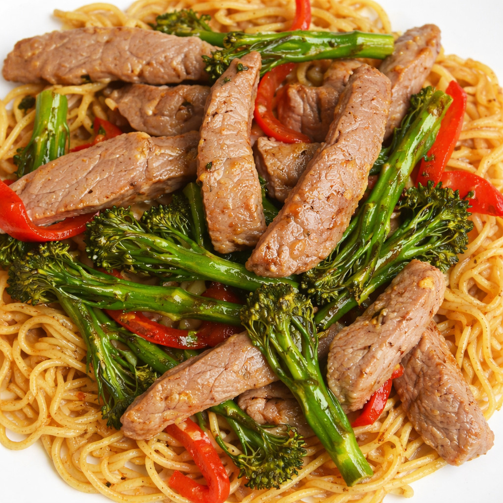 Beef and Vegetable Noodles for Diet