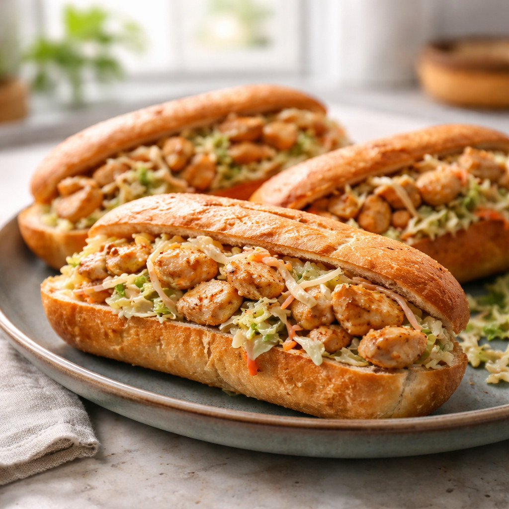 Diet Chicken and Coleslaw Sandwich