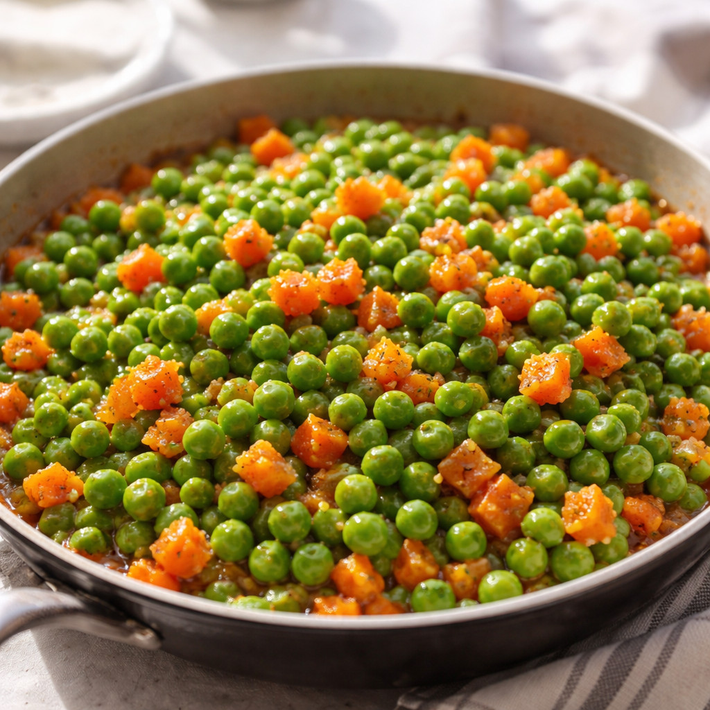 Peas with Sautéed Carrots