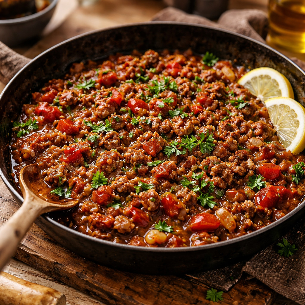 Tabsi Meat with Tomatoes