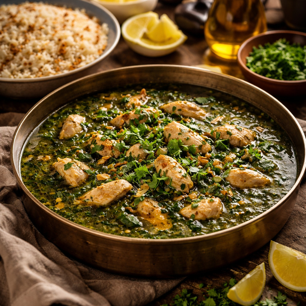 Mloukhia au poulet