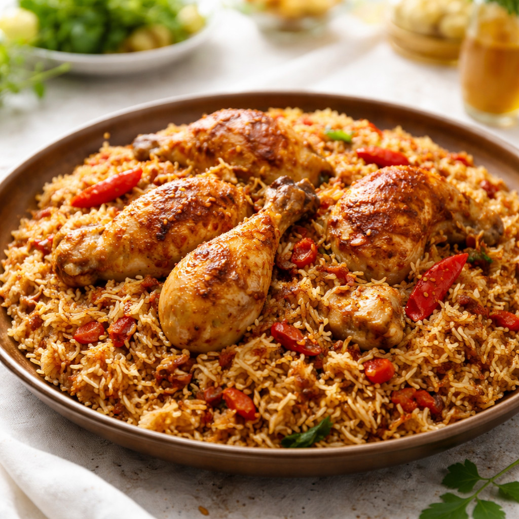 Kabsa de poulet sous pression