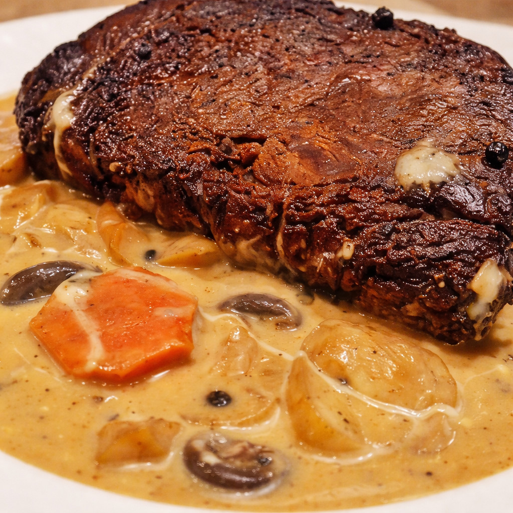 Roast with Creamy Mushroom Sauce