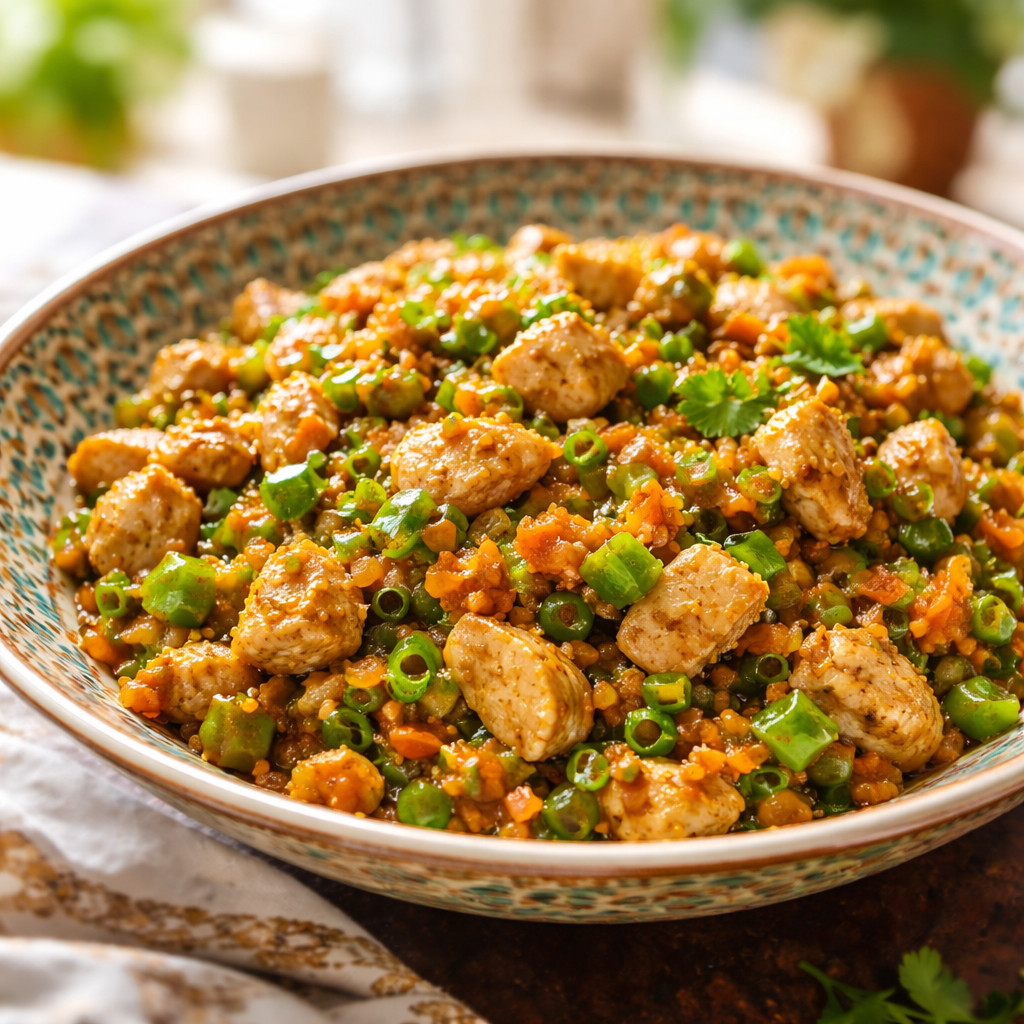 Poitrine de poulet aux légumes