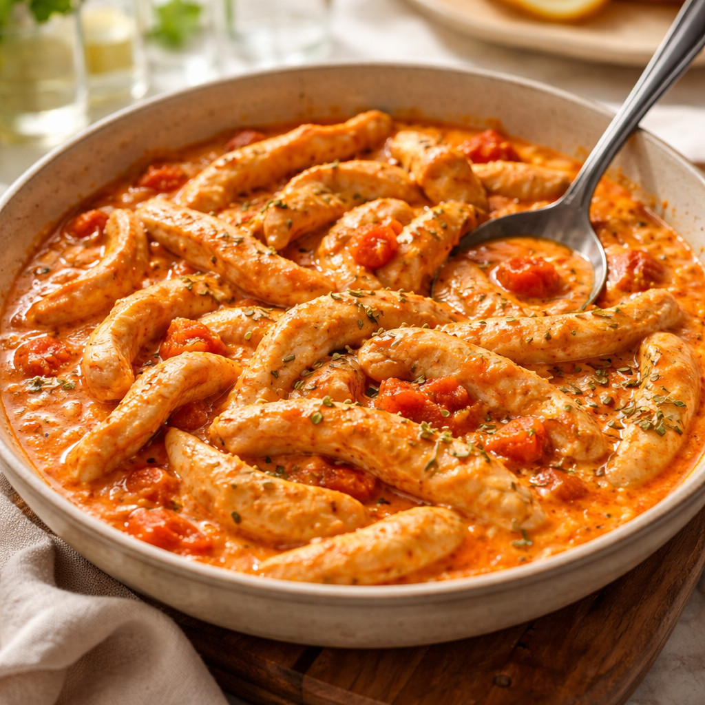 Chicken Slices with Yogurt and Tomatoes