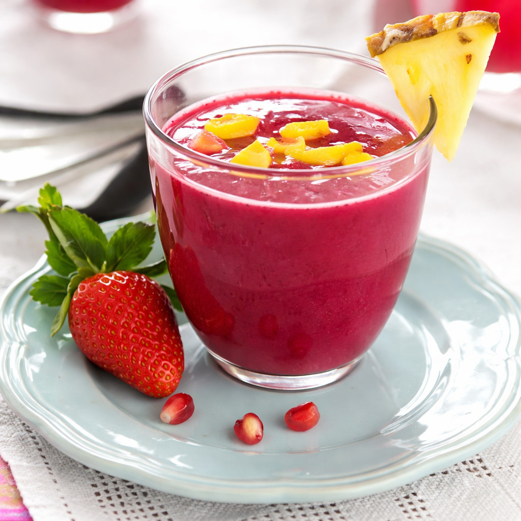Pineapple Smoothie with Orange Ice Cream - Diet