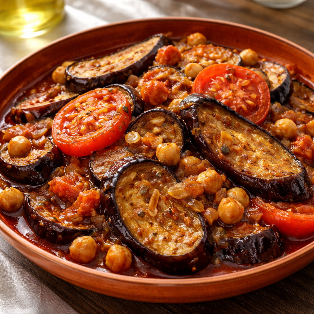 Eggplant Moussaka with Tomatoes