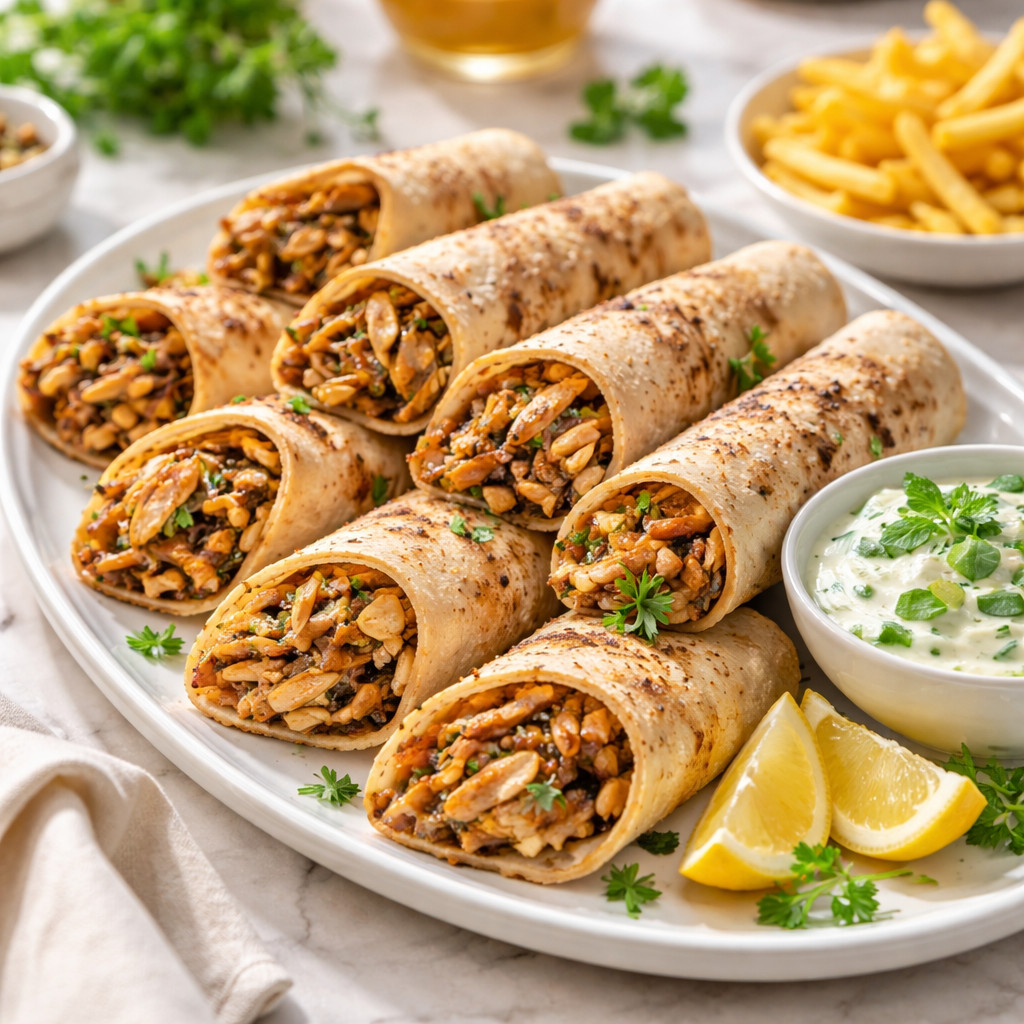 كريب بالدجاج
