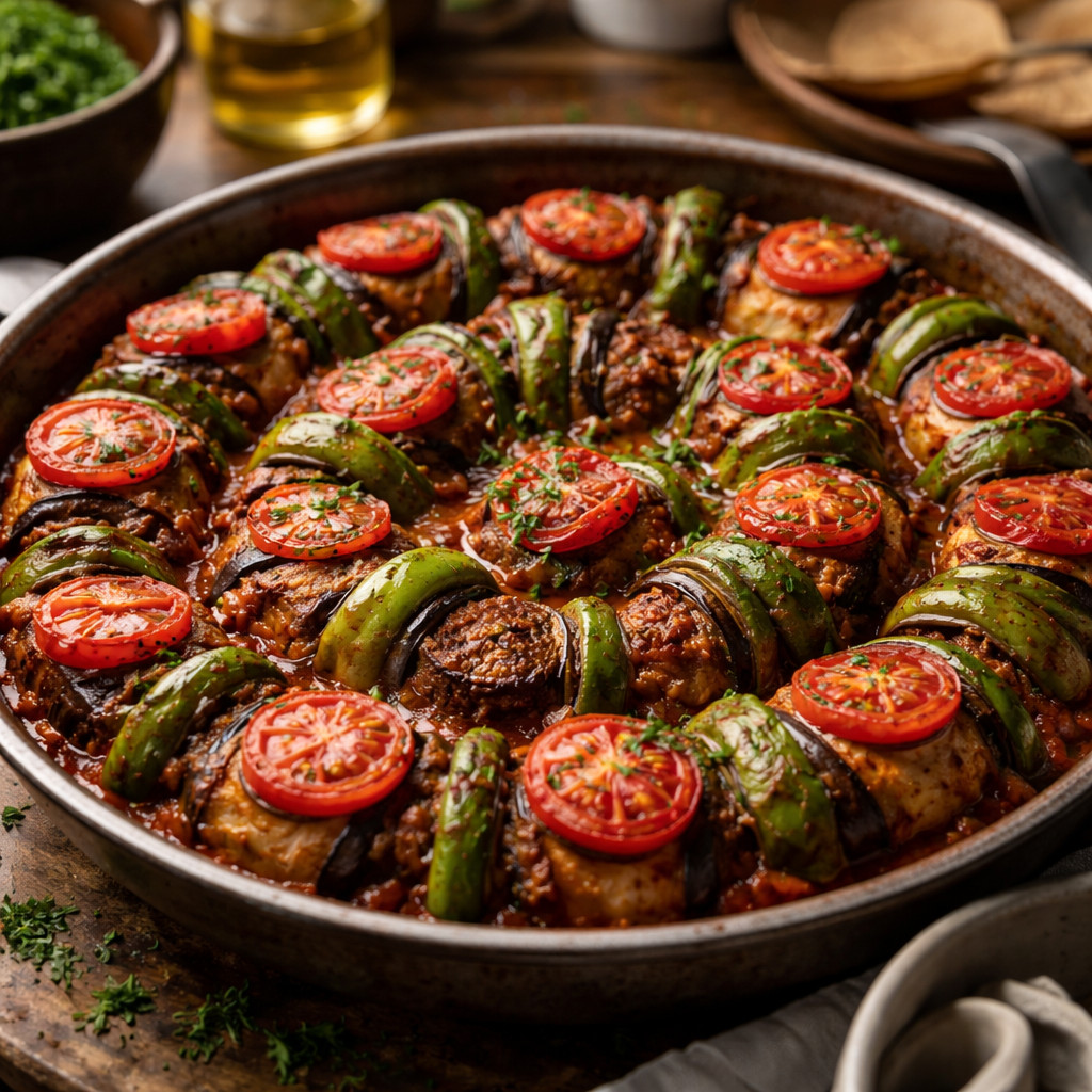 Aubergine à la basterma