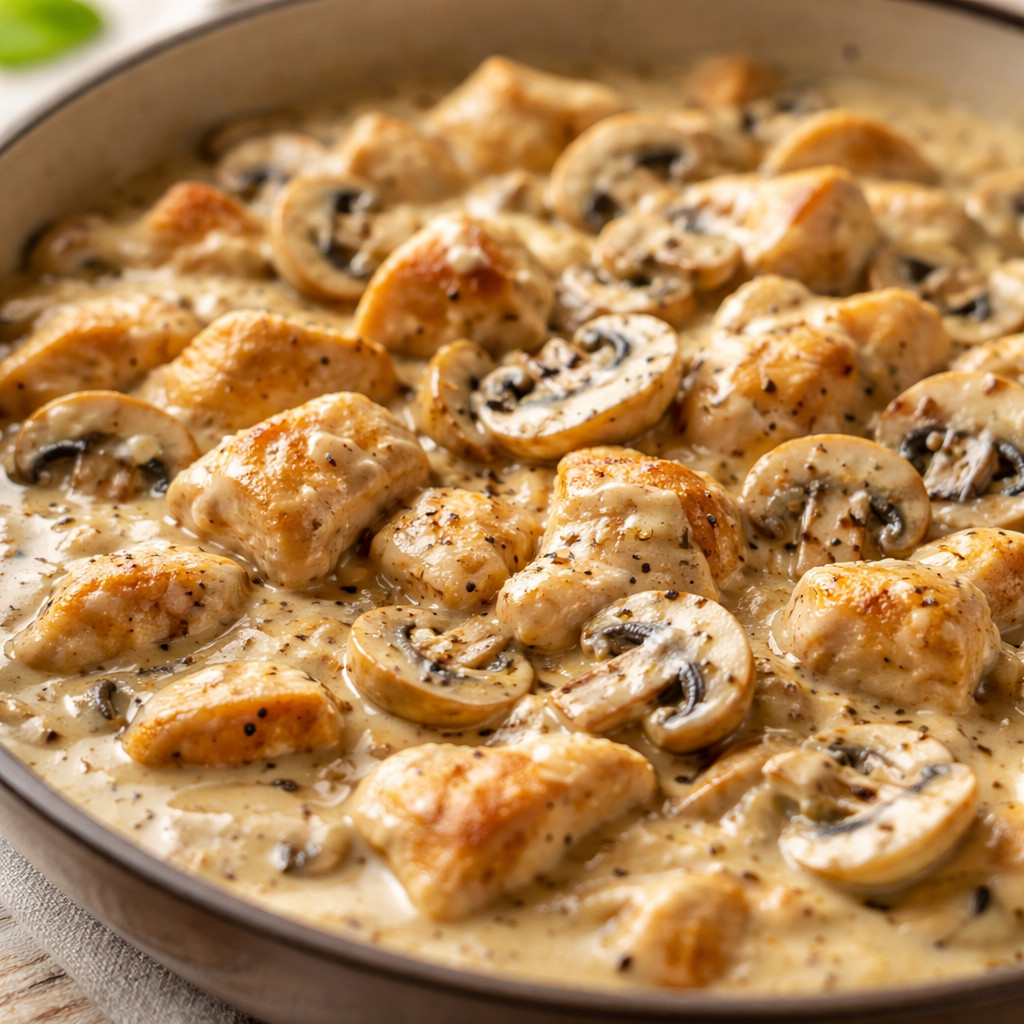 Chicken with Cream and Mushrooms
