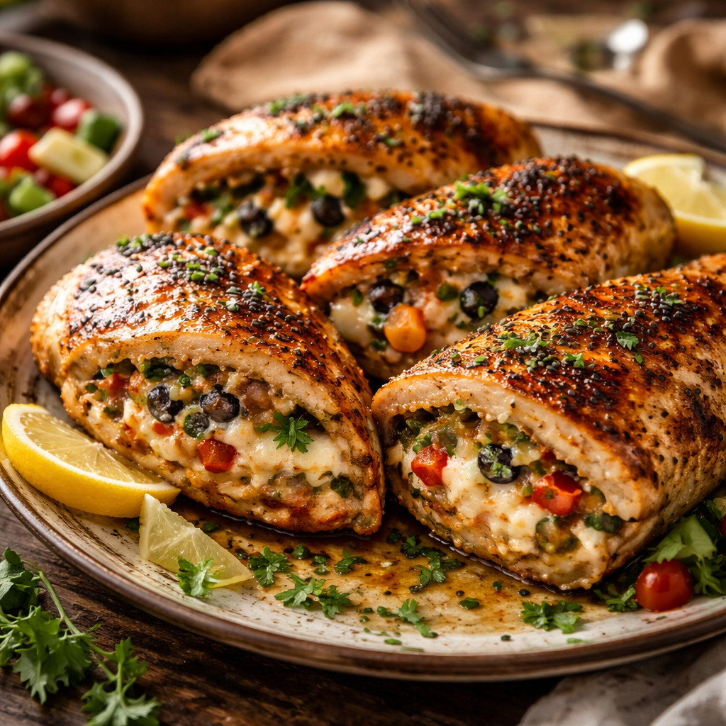 Poitrine de poulet farcie au fromage