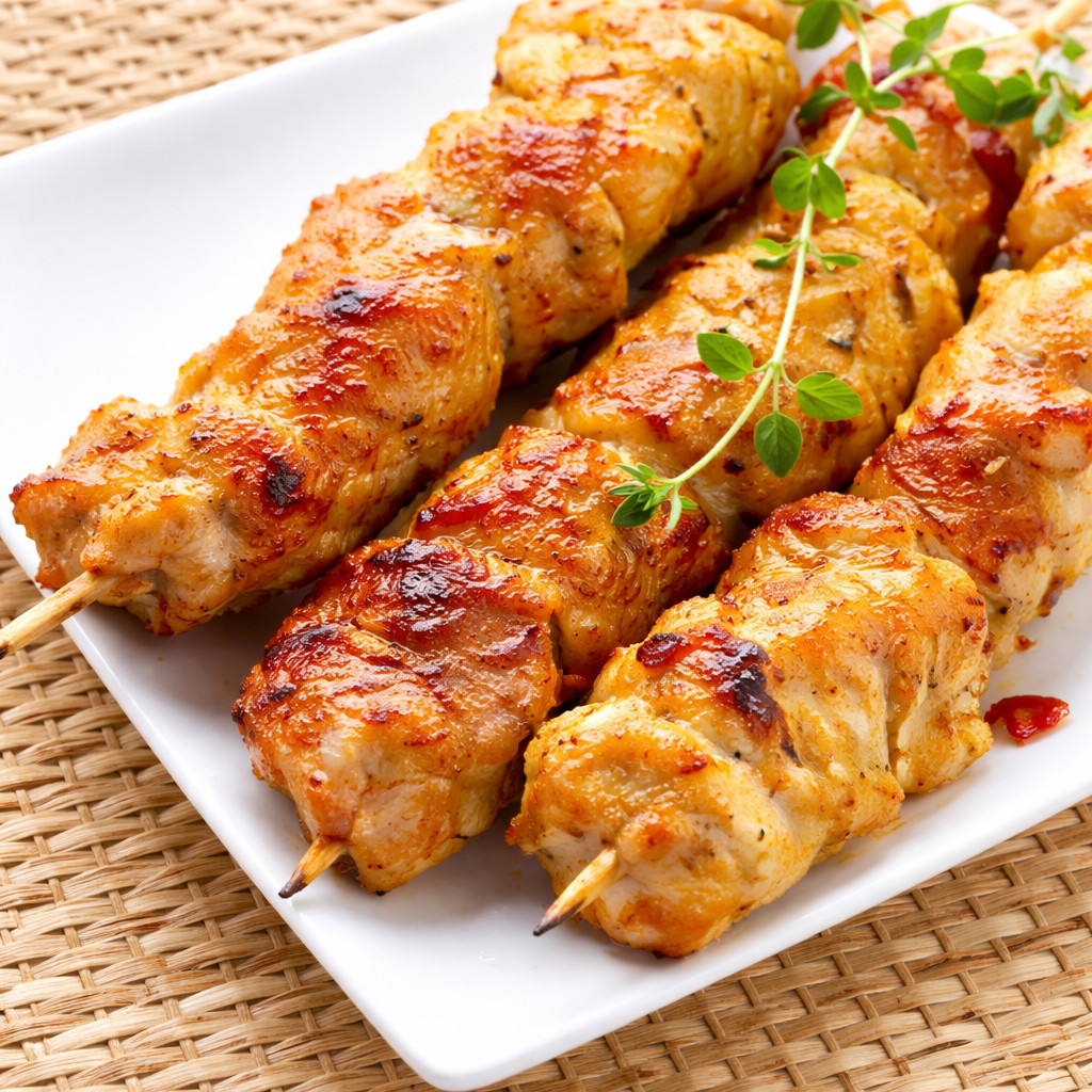 Poulet grillé avec marinade