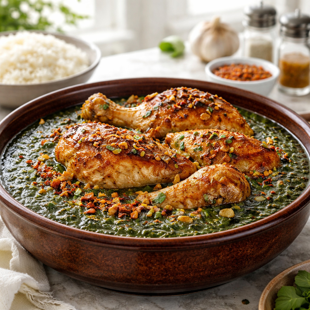Mloukhia au poulet