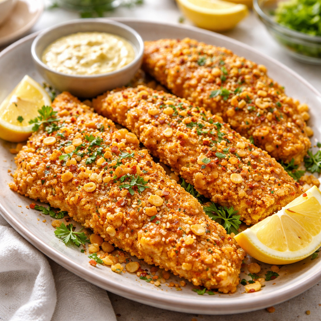 Spiced Fish Fillet with Chips