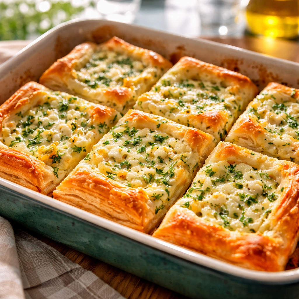 Pâte feuilletée au fromage blanc