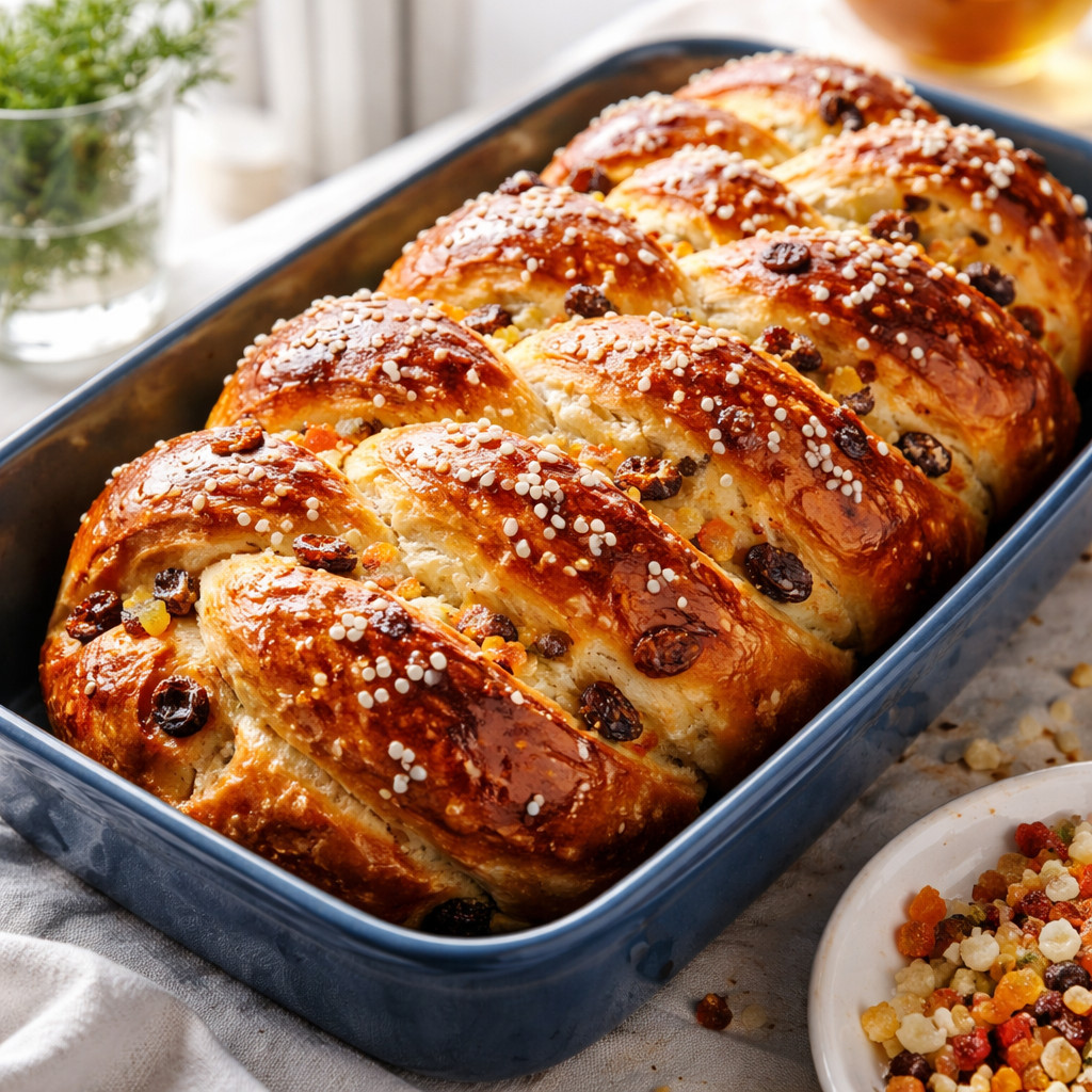 Brioche with Raisins and Dried Sweets