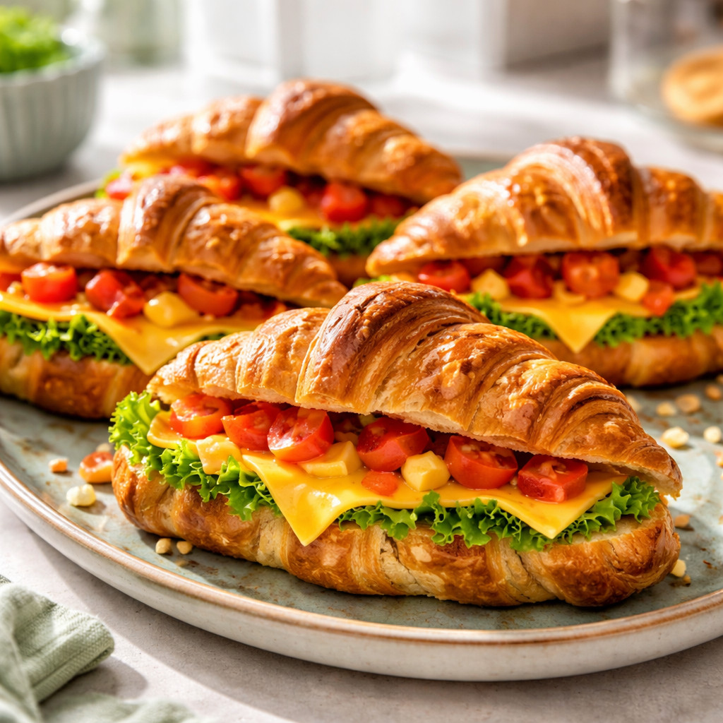 Croissant with Kraft Cheddar