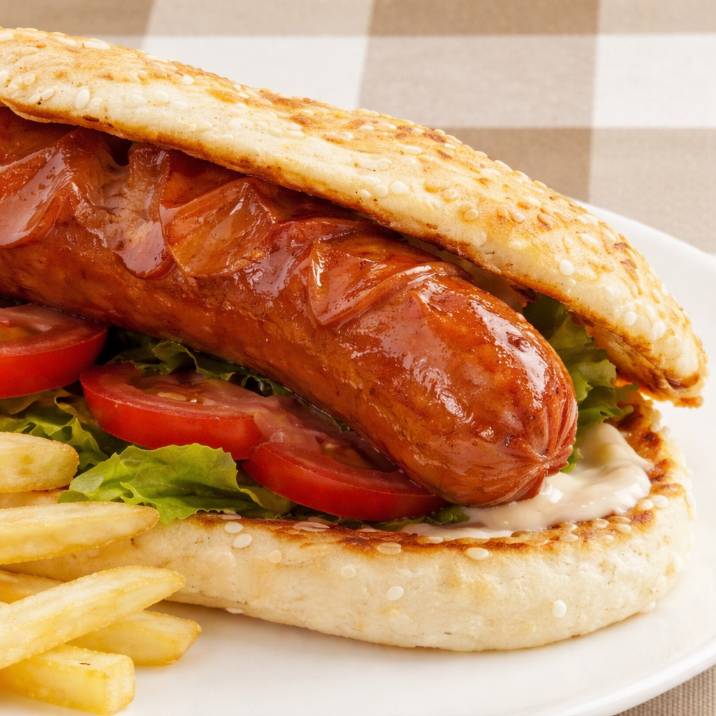 Sandwich hot-dog délicieux