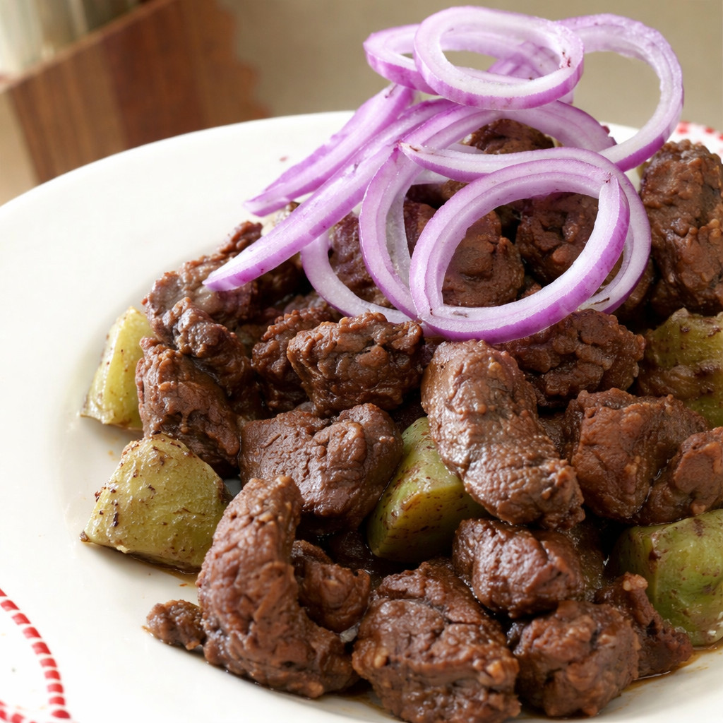 Meat Cubes with Zucchini