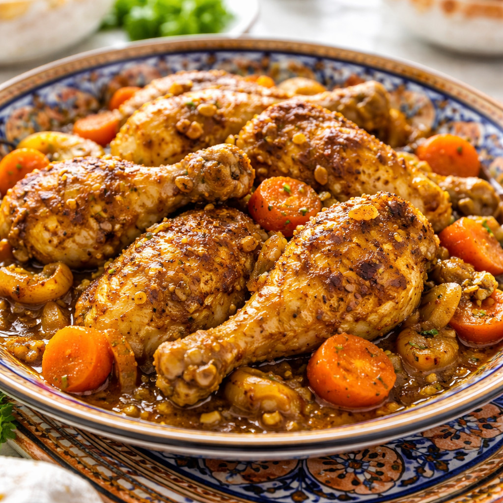 Poulet mariné sous pression