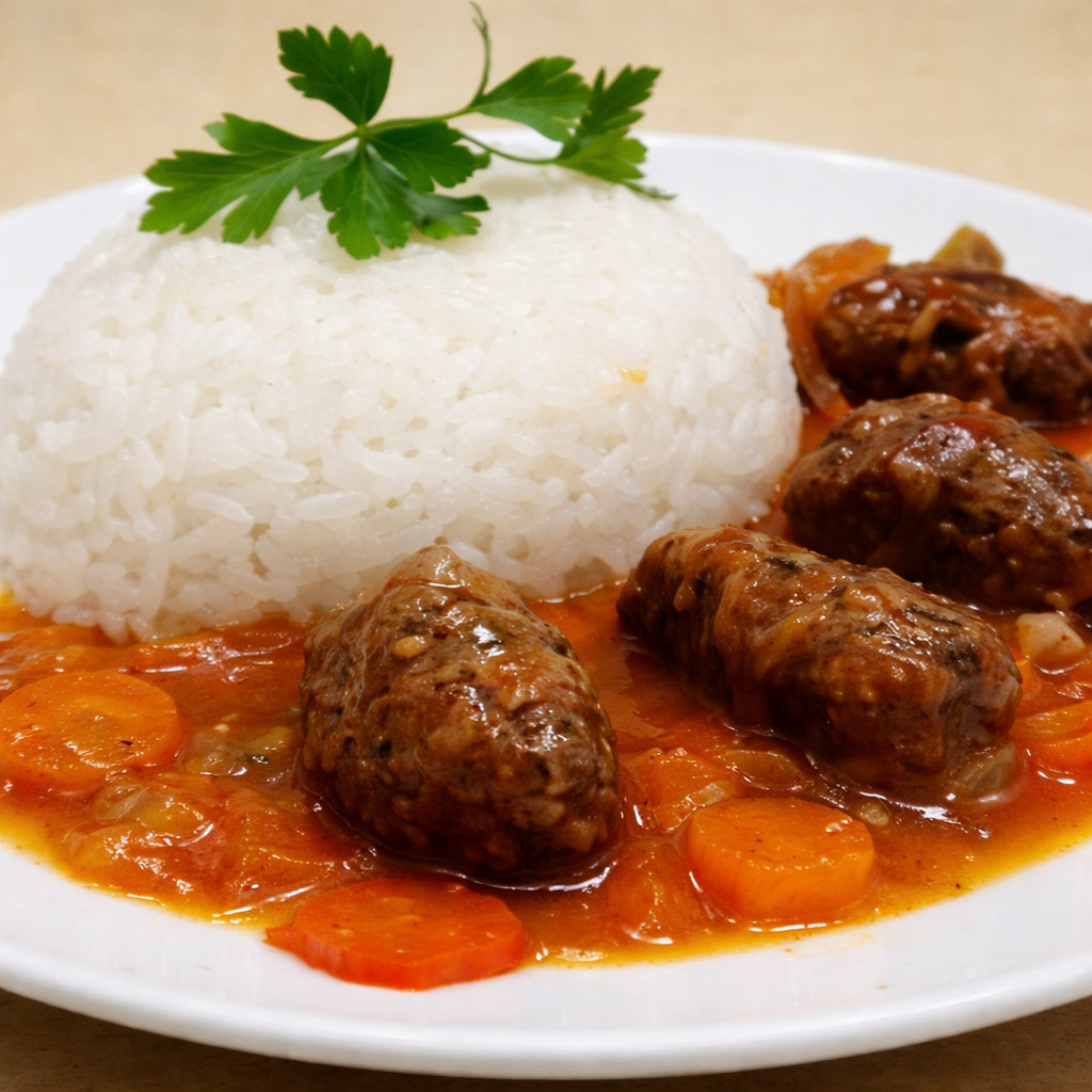 يخنة الكفتة مع البندورة والجزر
