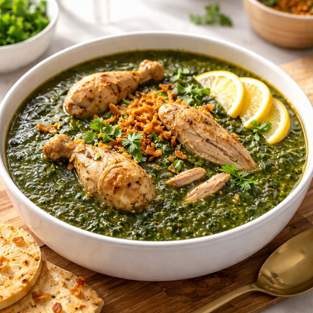 Mloukhia au poulet