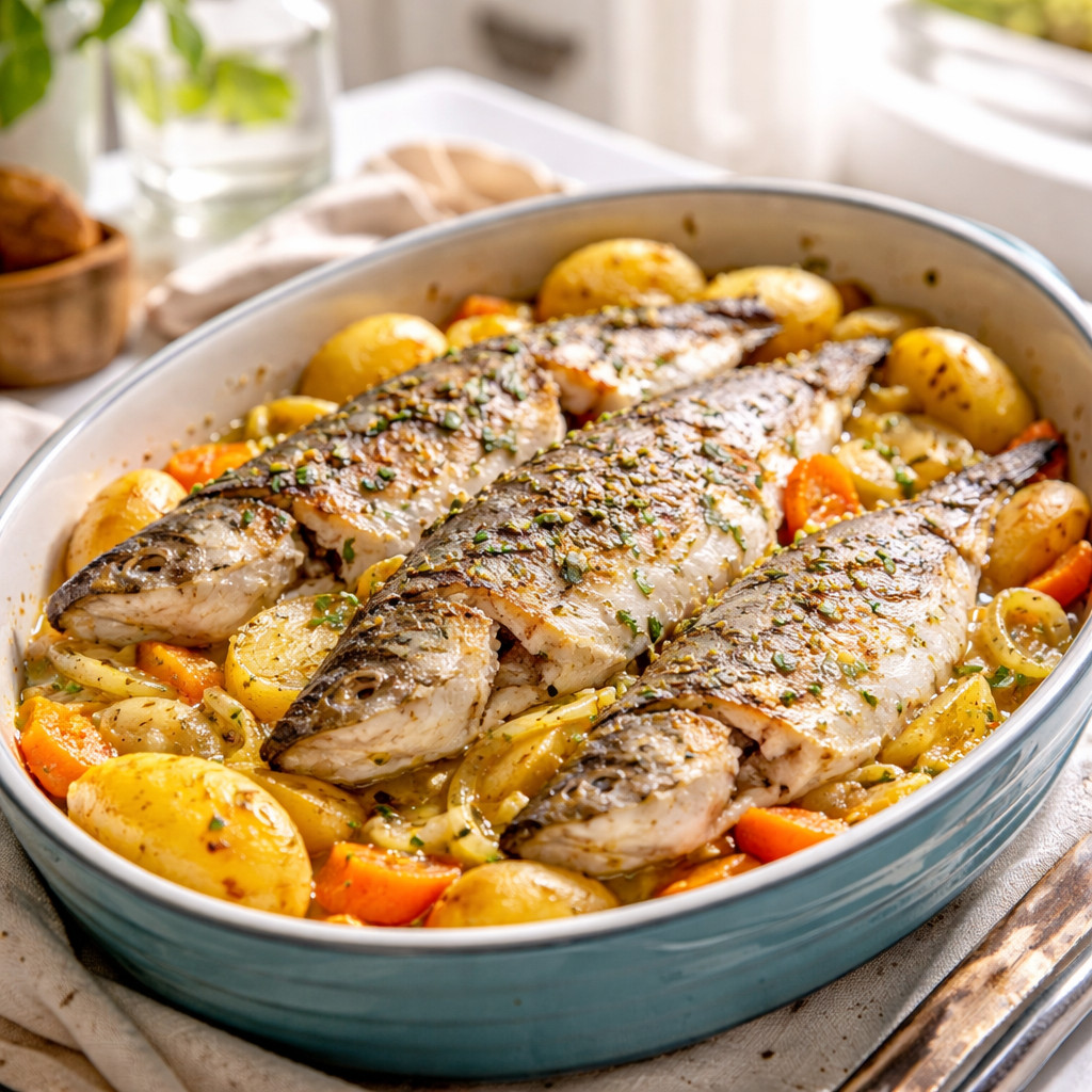 سمك مع بطاطس