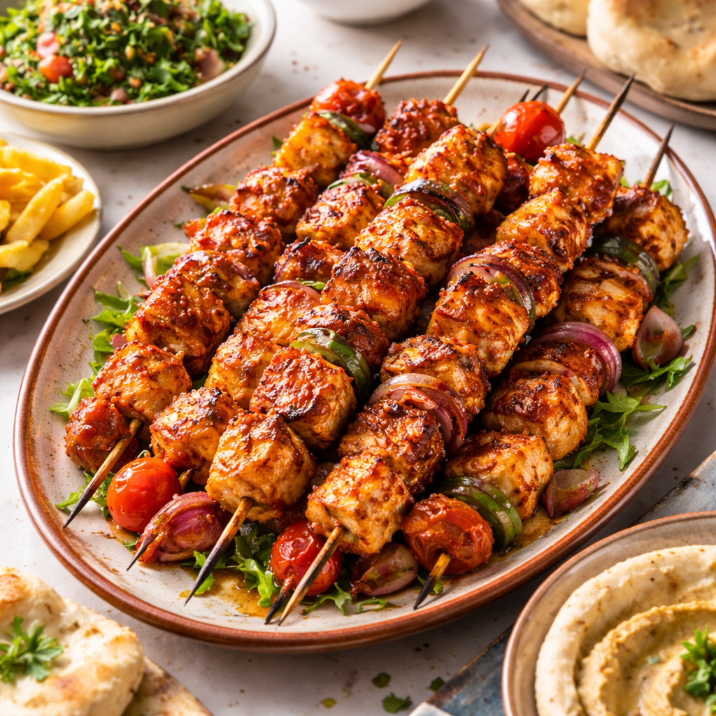 Shish Tawook with Pepper Molasses