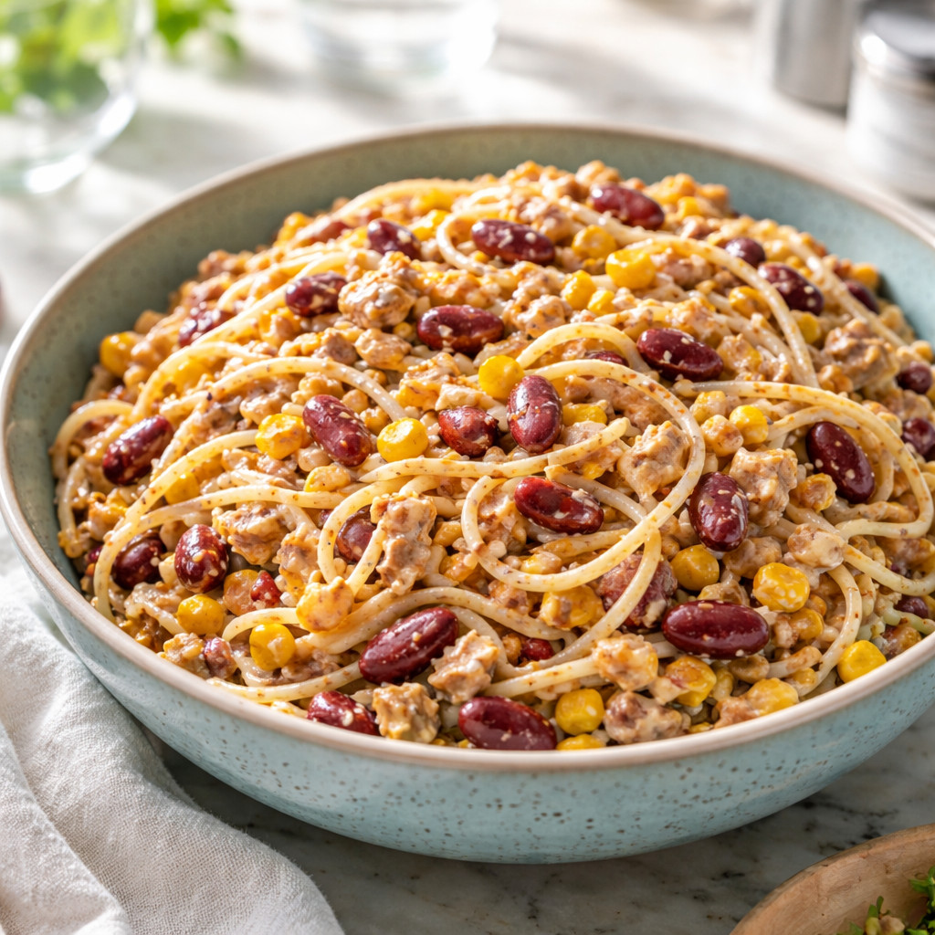Pasta with Beans and Corn