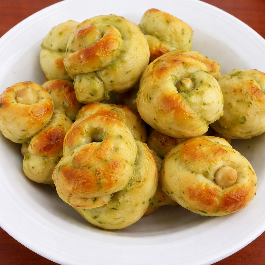 Garlic and Olive Oil Knot Pastries