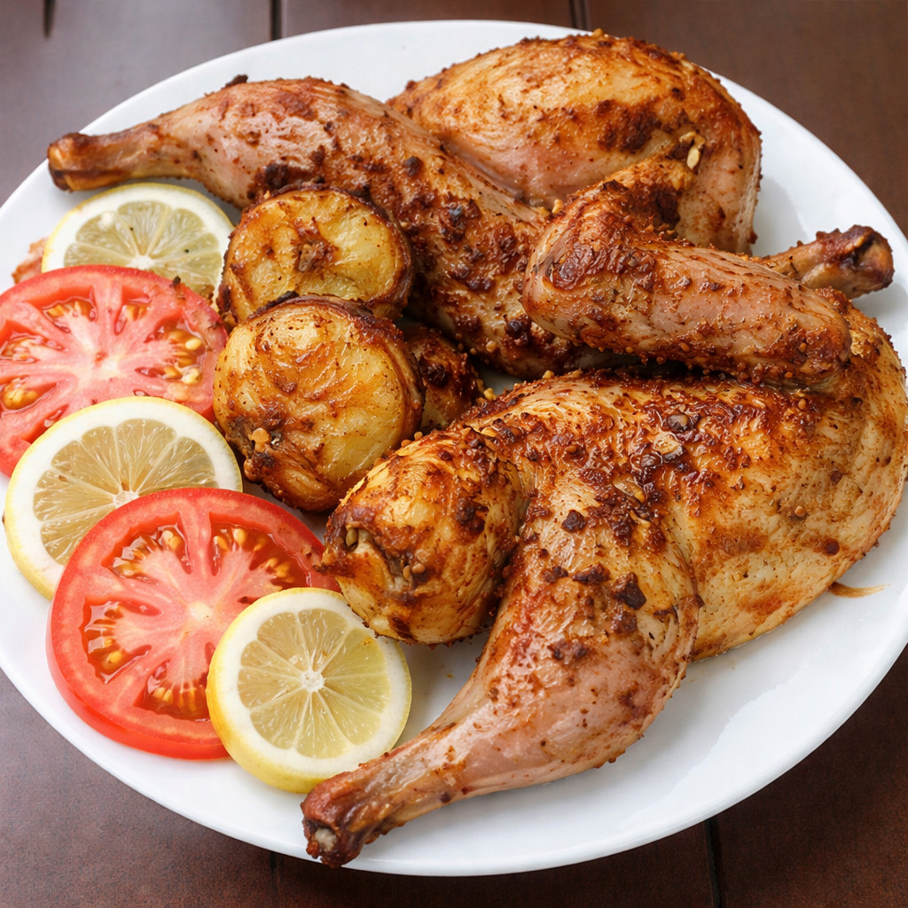 Poulet rôti au four