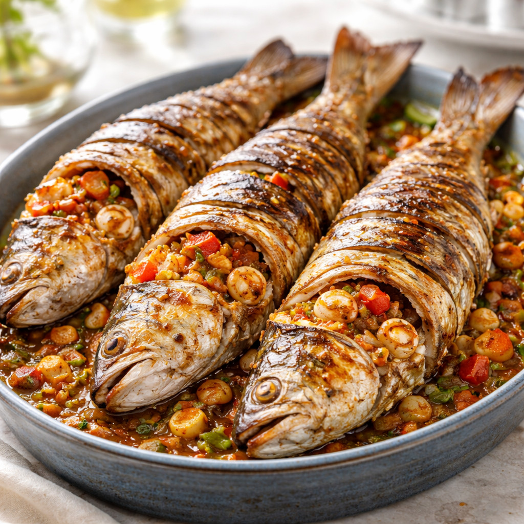 Poisson Bouri à la farce secrète