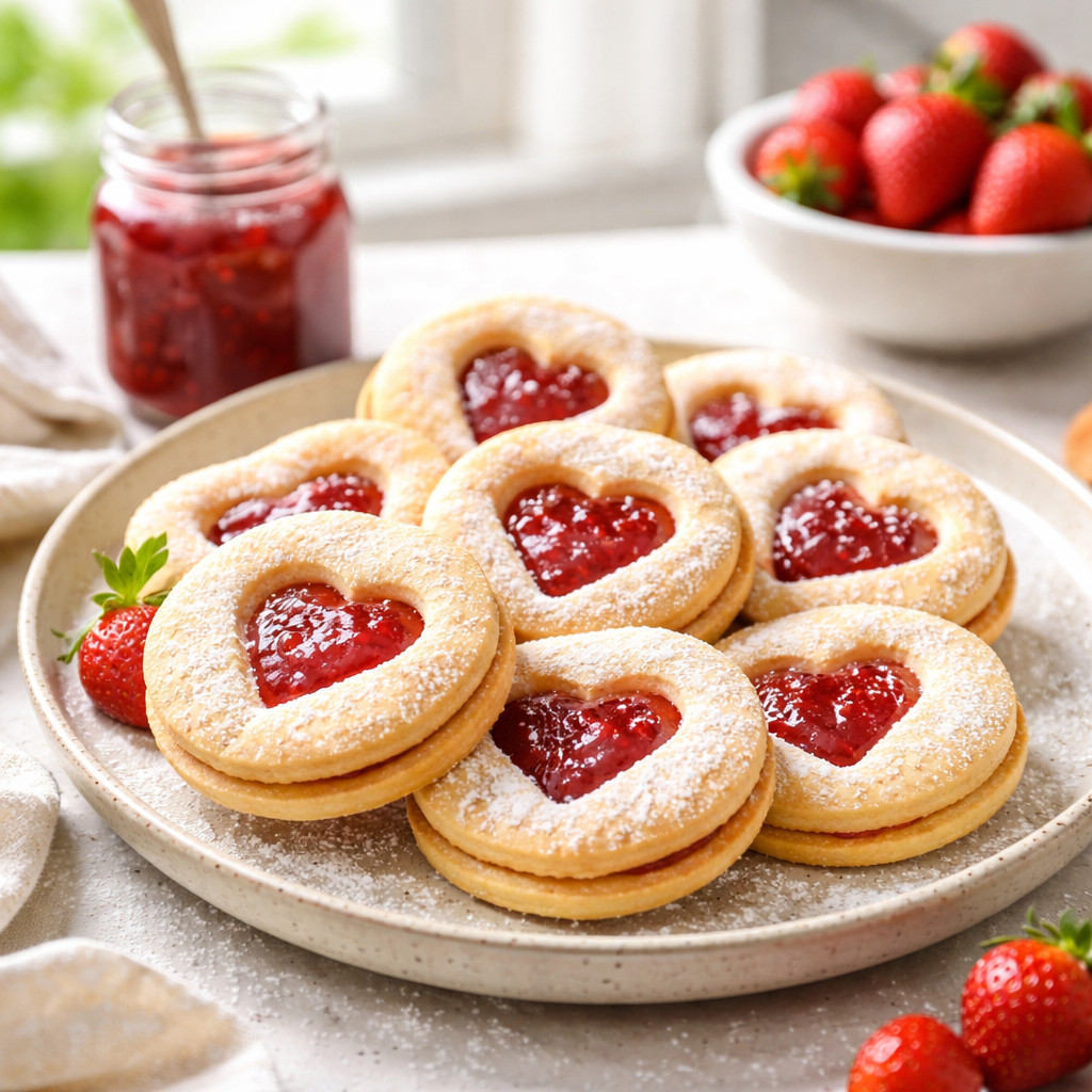 Biscuits à la confiture de fraises