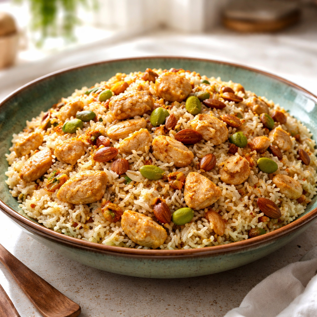 Istanbul Pilaf: Chicken Rice with Nuts
