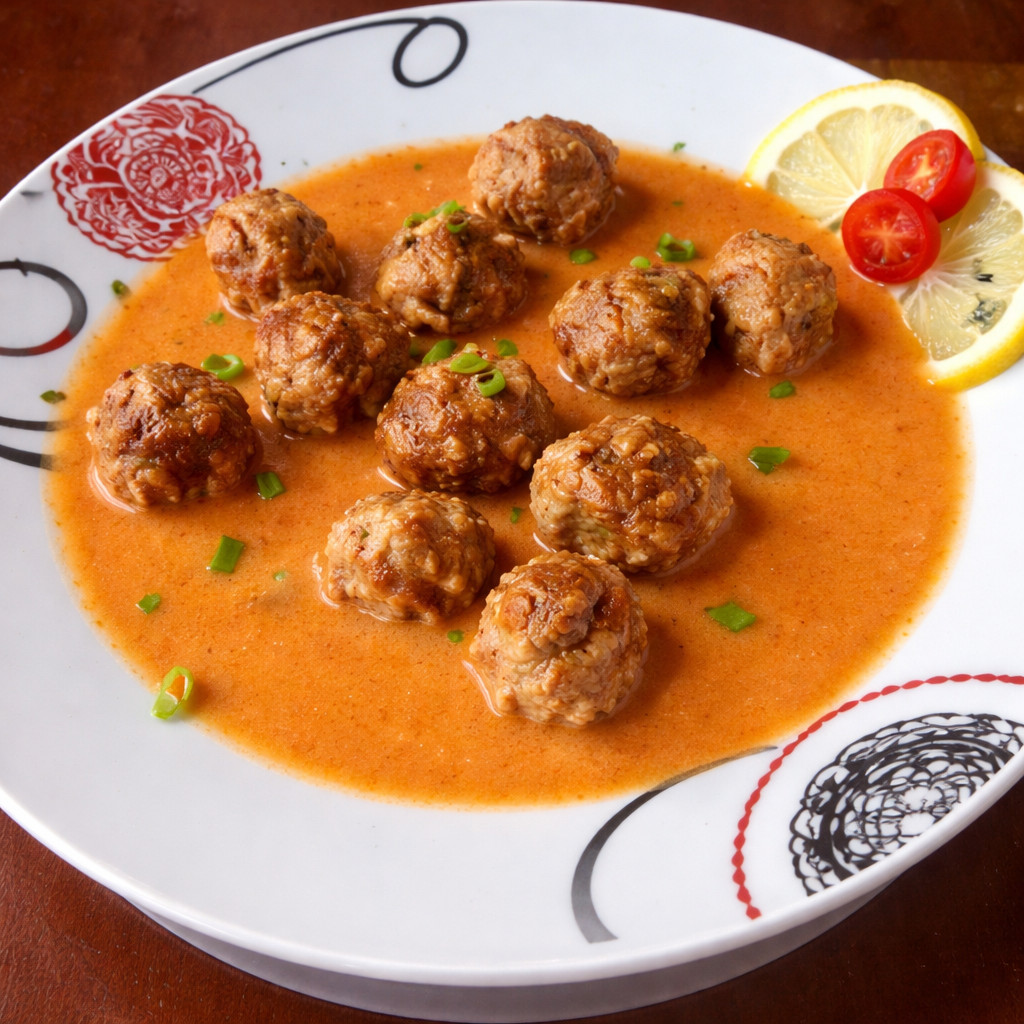 Meatballs with Tomato and Tahini