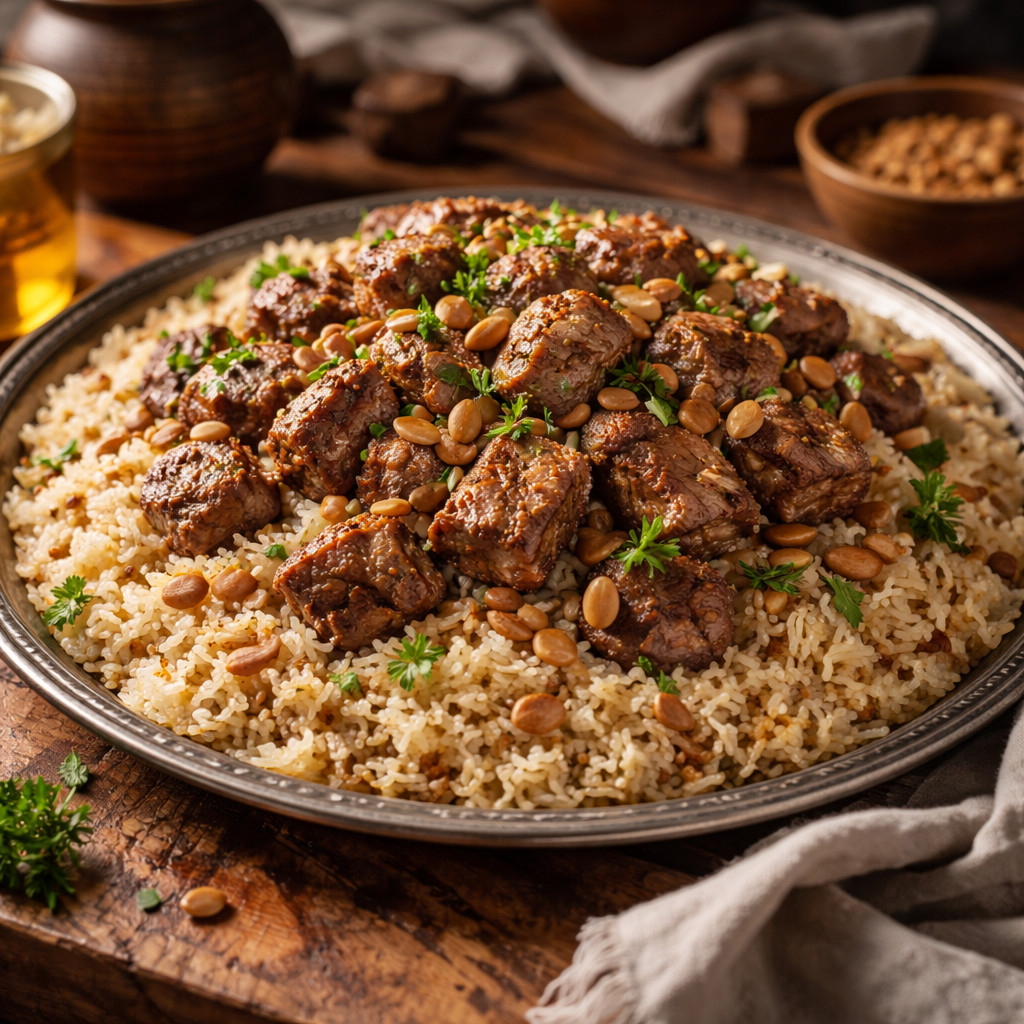 الأرز باللحم
