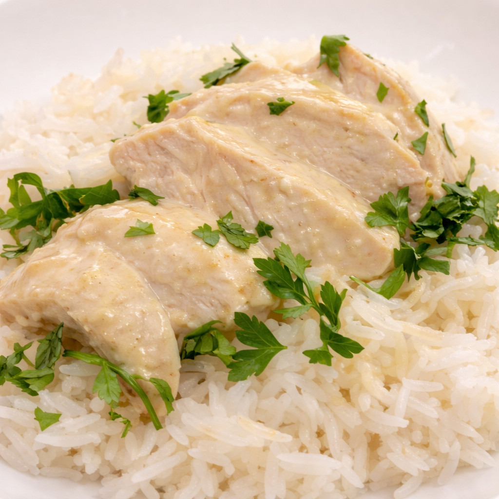 Poulet au curry et lait de coco