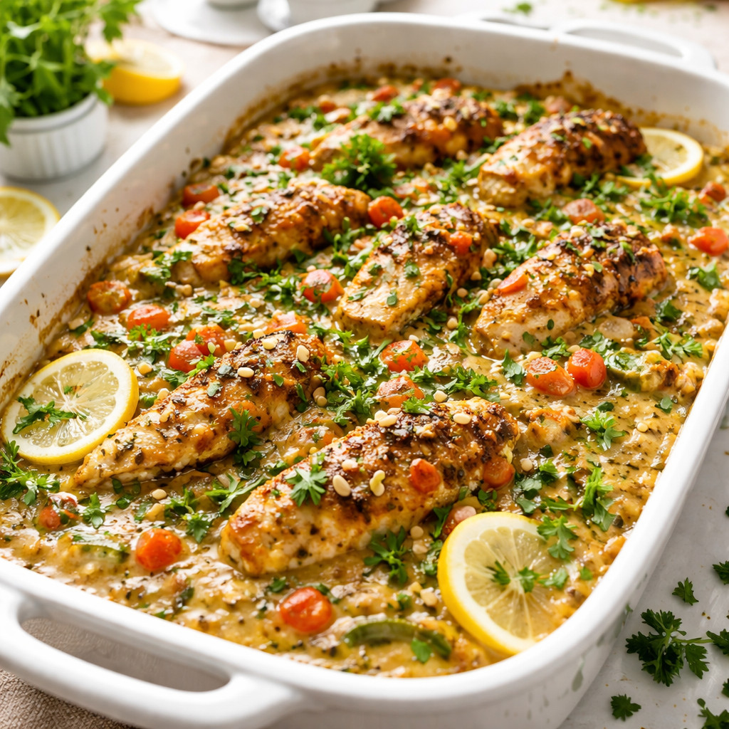 Fish Tray with Tahini