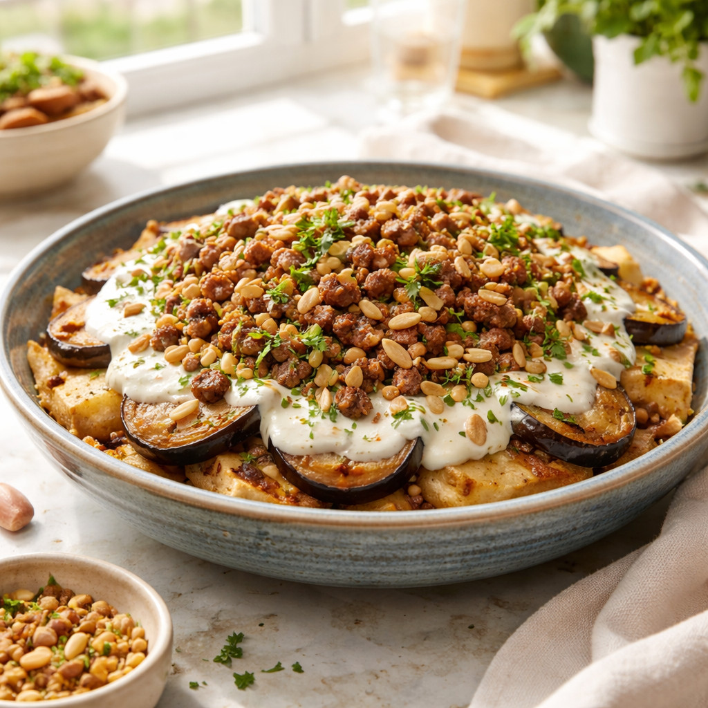 فتة الباذنجان
