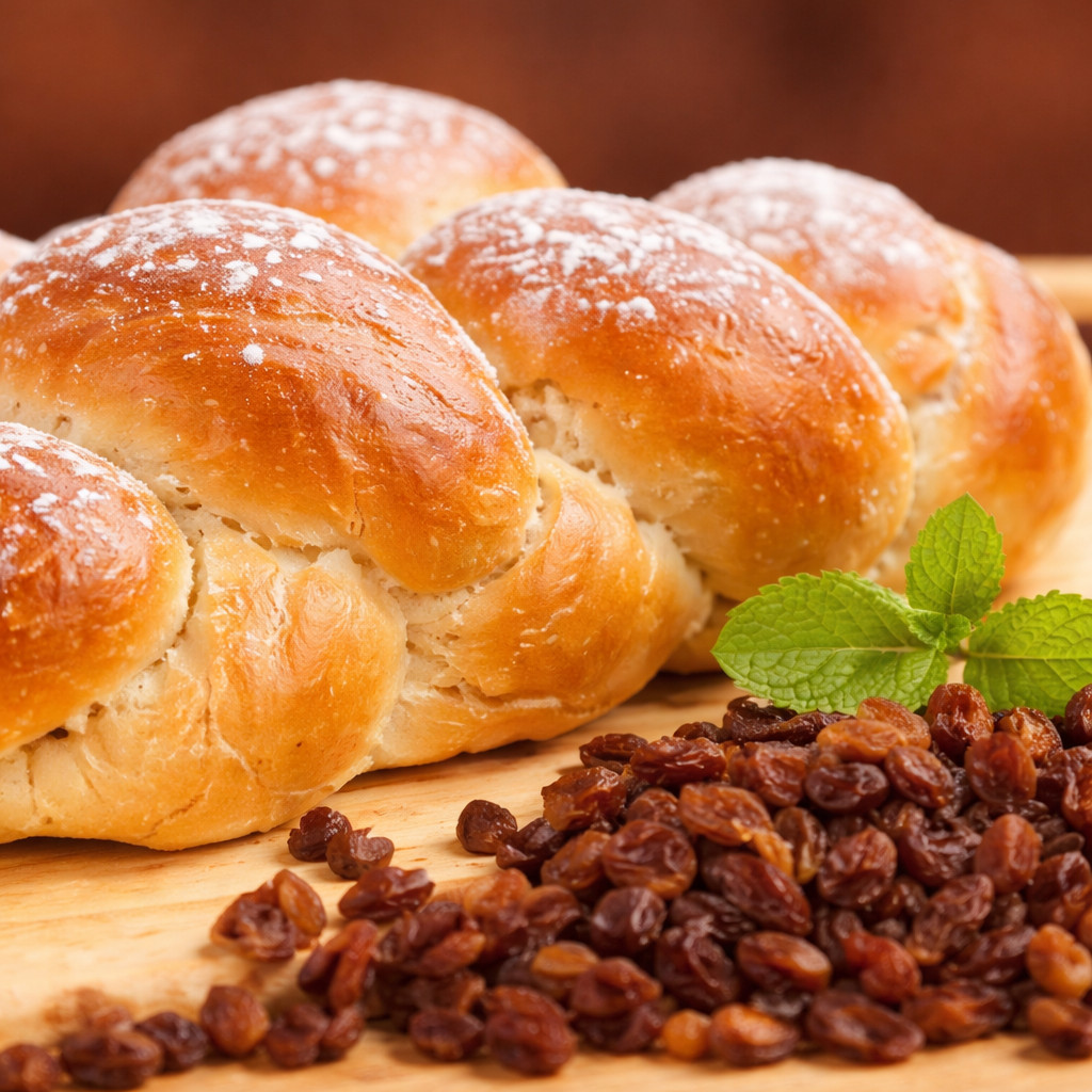 Brioche with Raisins and Dried Sweets
