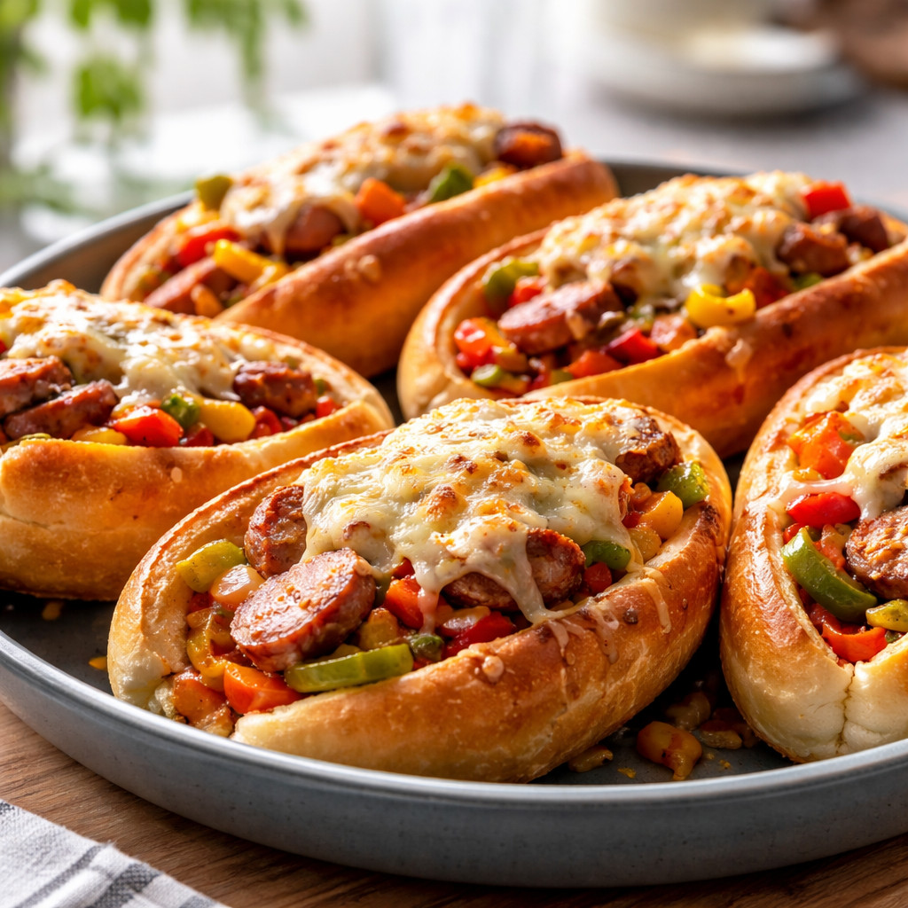 Sweet Pepper Sausage Sandwich