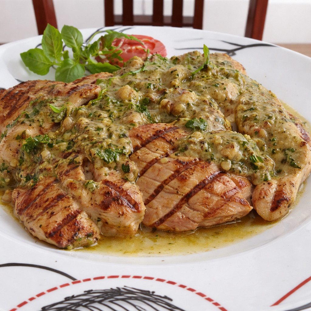 Grilled Chicken with Mint