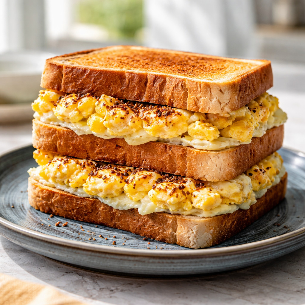 Sandwich aux œufs et mayonnaise