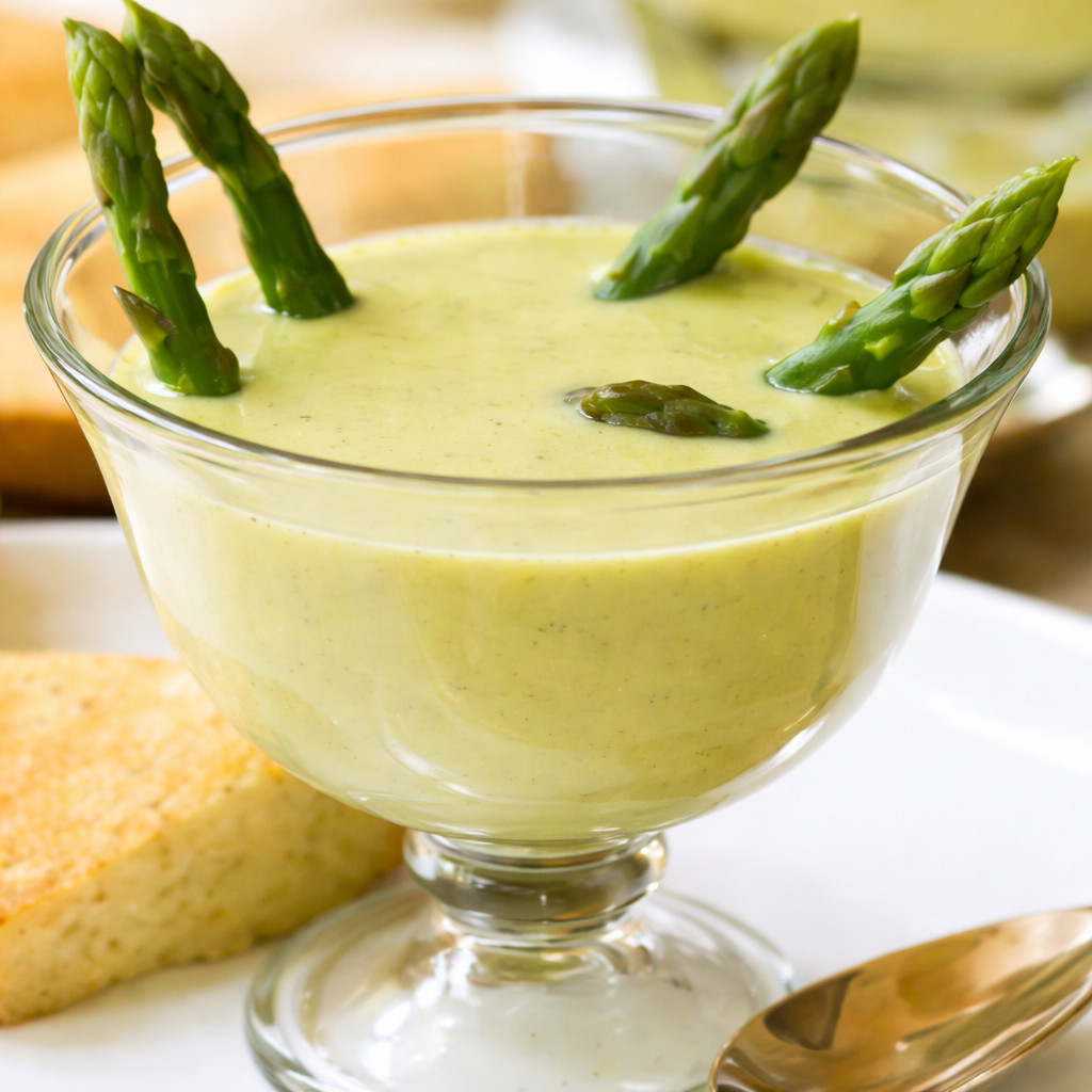 Creamy Asparagus Soup with Pumpkin