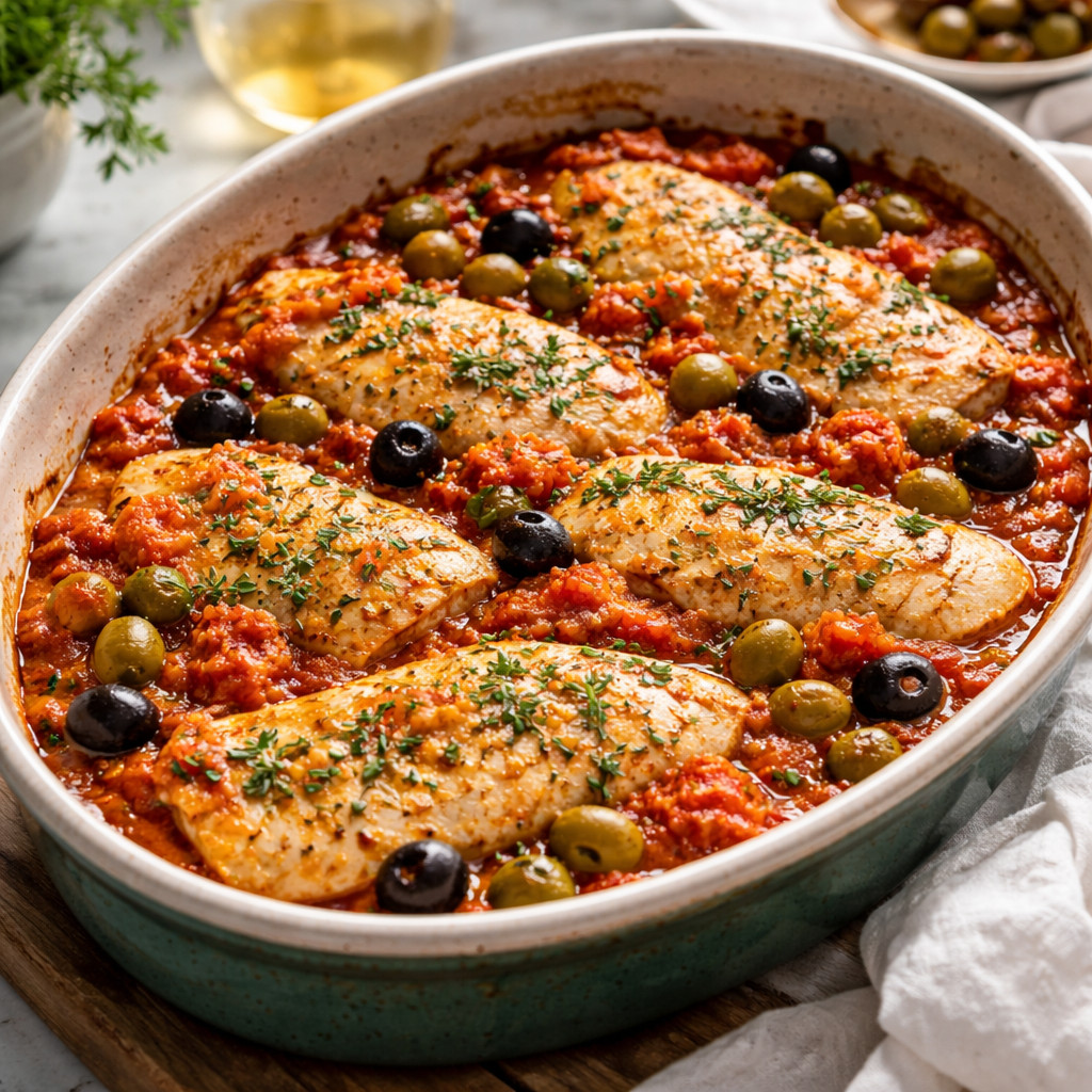White Fish Fillet with Sauce
