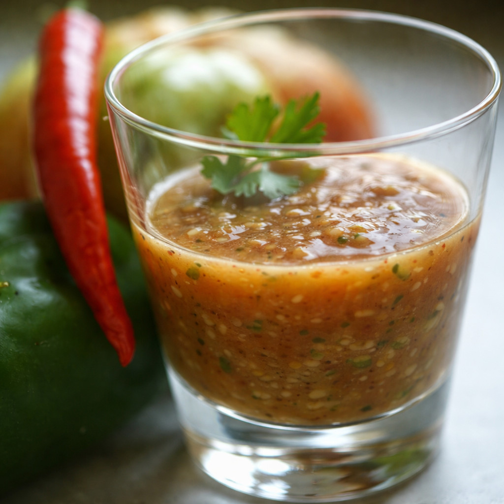 Cold Freekeh Soup with Vegetables