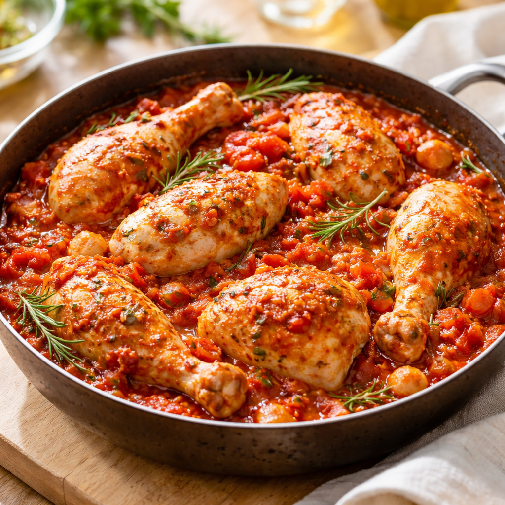 Poulet à la tomate