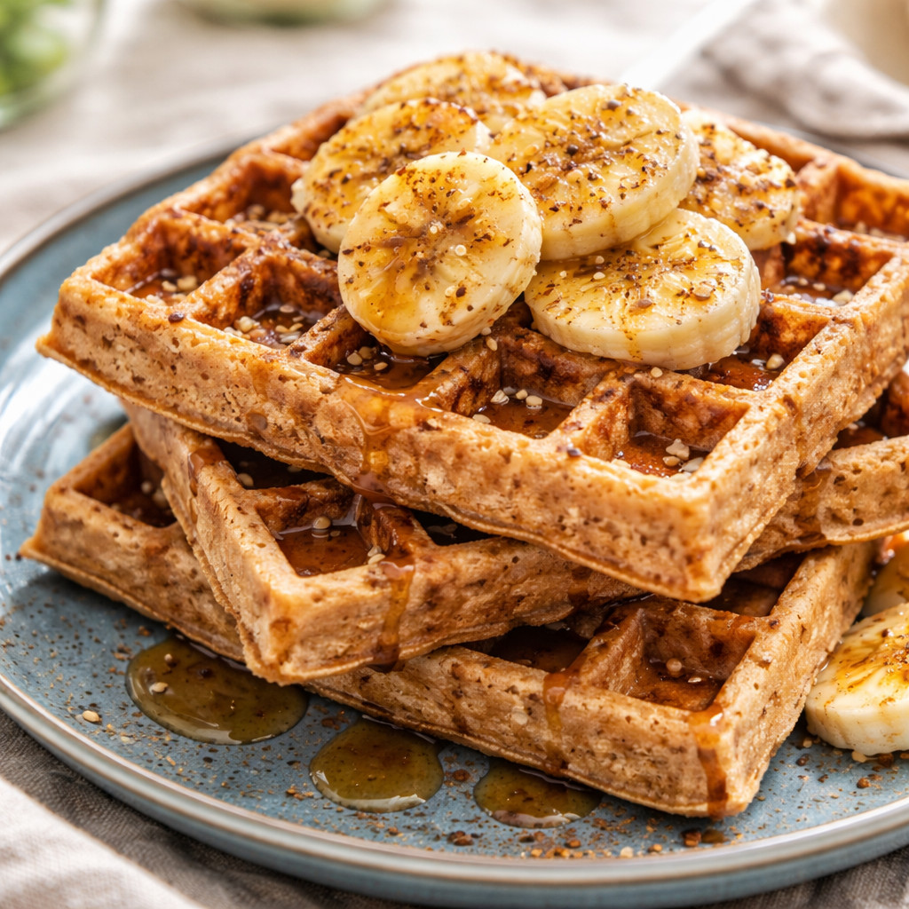 Gaufres à la cannelle et à la banane pour le régime